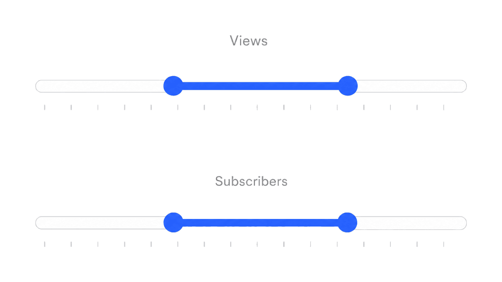 Filters for views and subscriber counts to narrow viral search results.