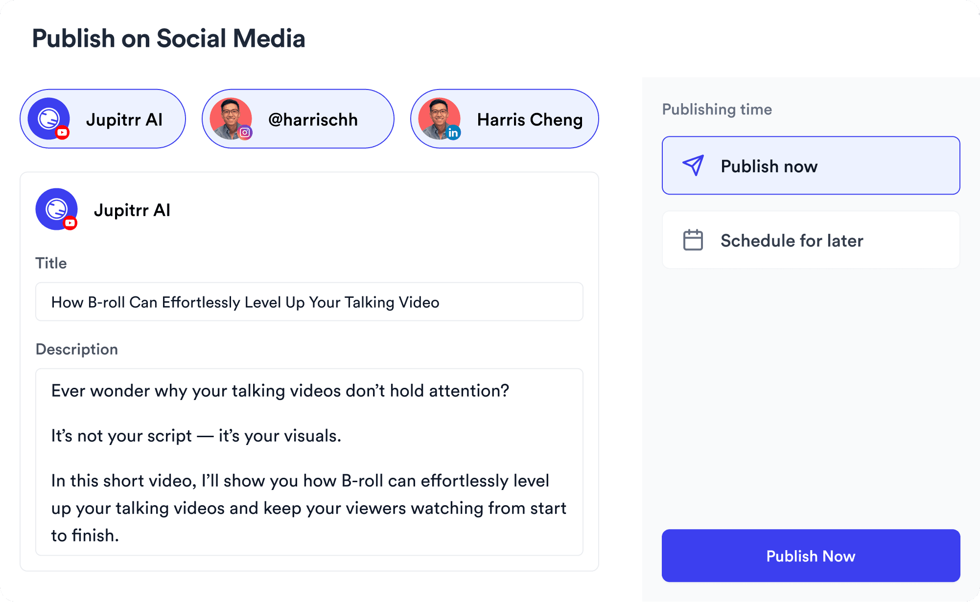 Social publishing scheduler