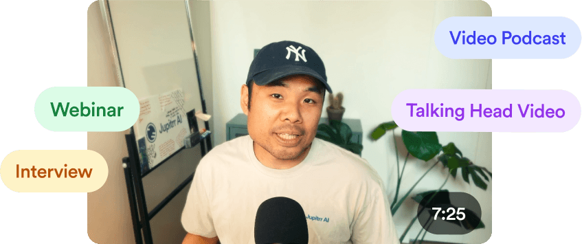 Jupitrr Long to Short - uploading a long-form video to find clips.