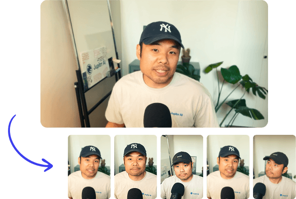 AI detecting the strongest moments inside a long video.