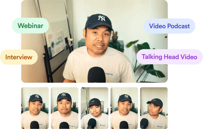Jupitrr Long to Short - a long video split into multiple captioned vertical clips.