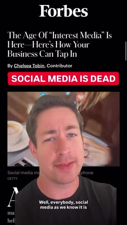 Well everybody, social media as we know it is dead and we are now in the era of interest media and this shift is truly unlocking one of the biggest opportunities we have ever seen.