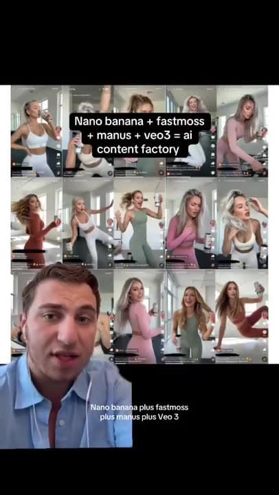 Nano Banana plus FastMoss plus Manus plus VO3 is AI Content Factory.
