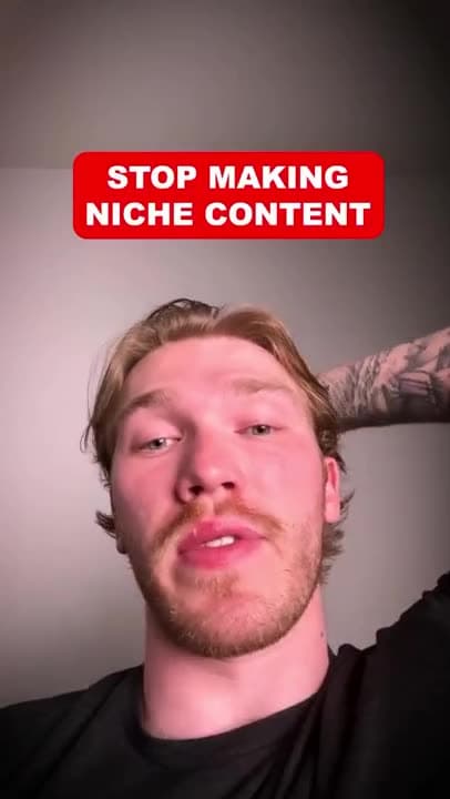 Look, if you want to get views and followers on social media and actually build a prolific personal brand, you're going to have to stop niching down.