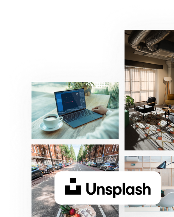 Easy access to 
Unsplash images